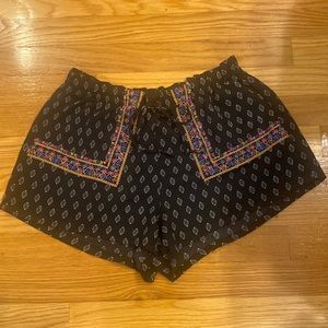Cute black boho shorts